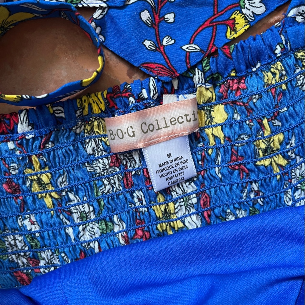 Floral Blue Mini Dress - Picture 3 of 7